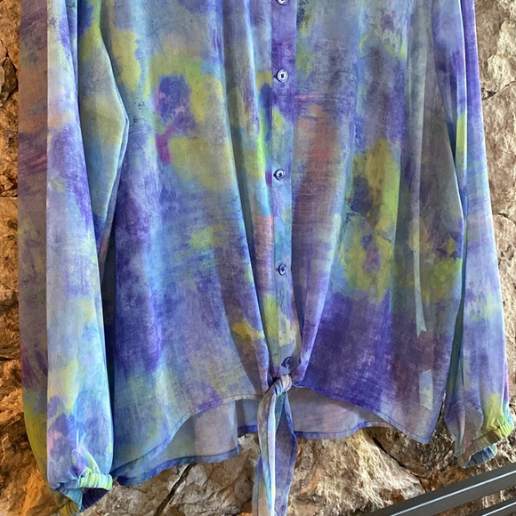 NWT button front blouse - Sz XL - Picture 2 of 5